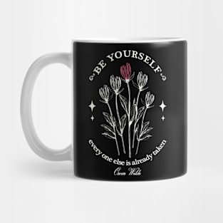 Oscar Wilde's quote design in off-white Mug